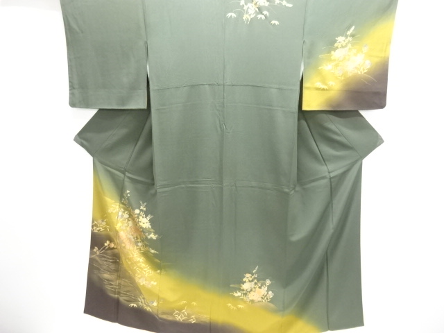 JAPANESE KIMONO / HOMONGI / FLORAL PLANTS